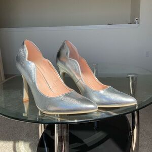 Elegant Silver Women's Heels